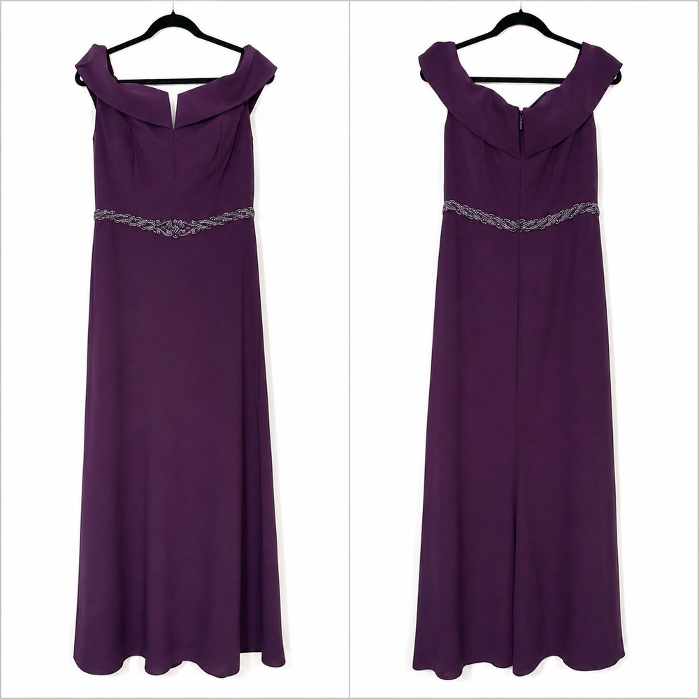Jade Couture Plum Gown Formal Dress Mother Of Bride Sz 12 Wedding Guest
